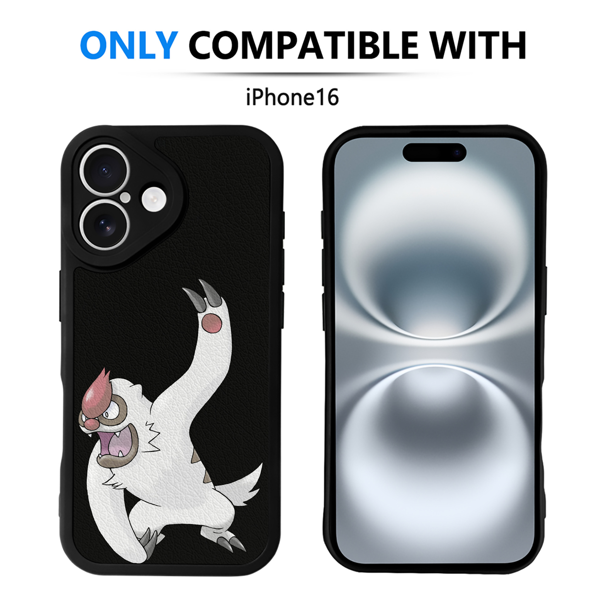 （画像用） ポケットモンスター Pokémon 【iPhone 16シリーズ対応】シリコンスマホケース（レザー調） 材質：シリコン